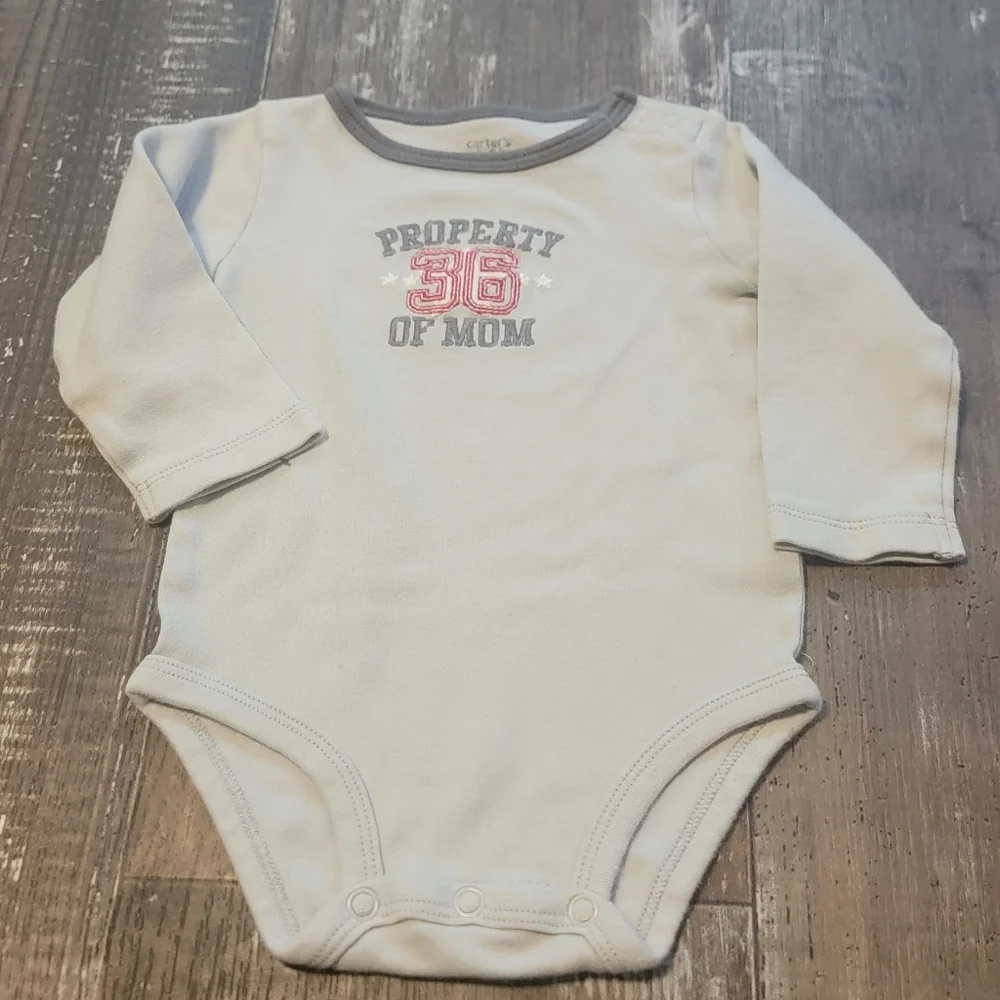 Carter's Gray and Pink Bodysuits Soft Cotton Comfort